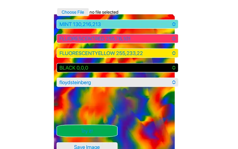 interface of an app on a mobile device
